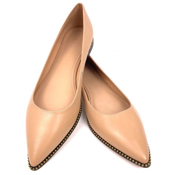 Coach Leather Restored Viviana Skimmer Flat Beechwood Loafer G3910 Size 9B - Picture 1 of 11